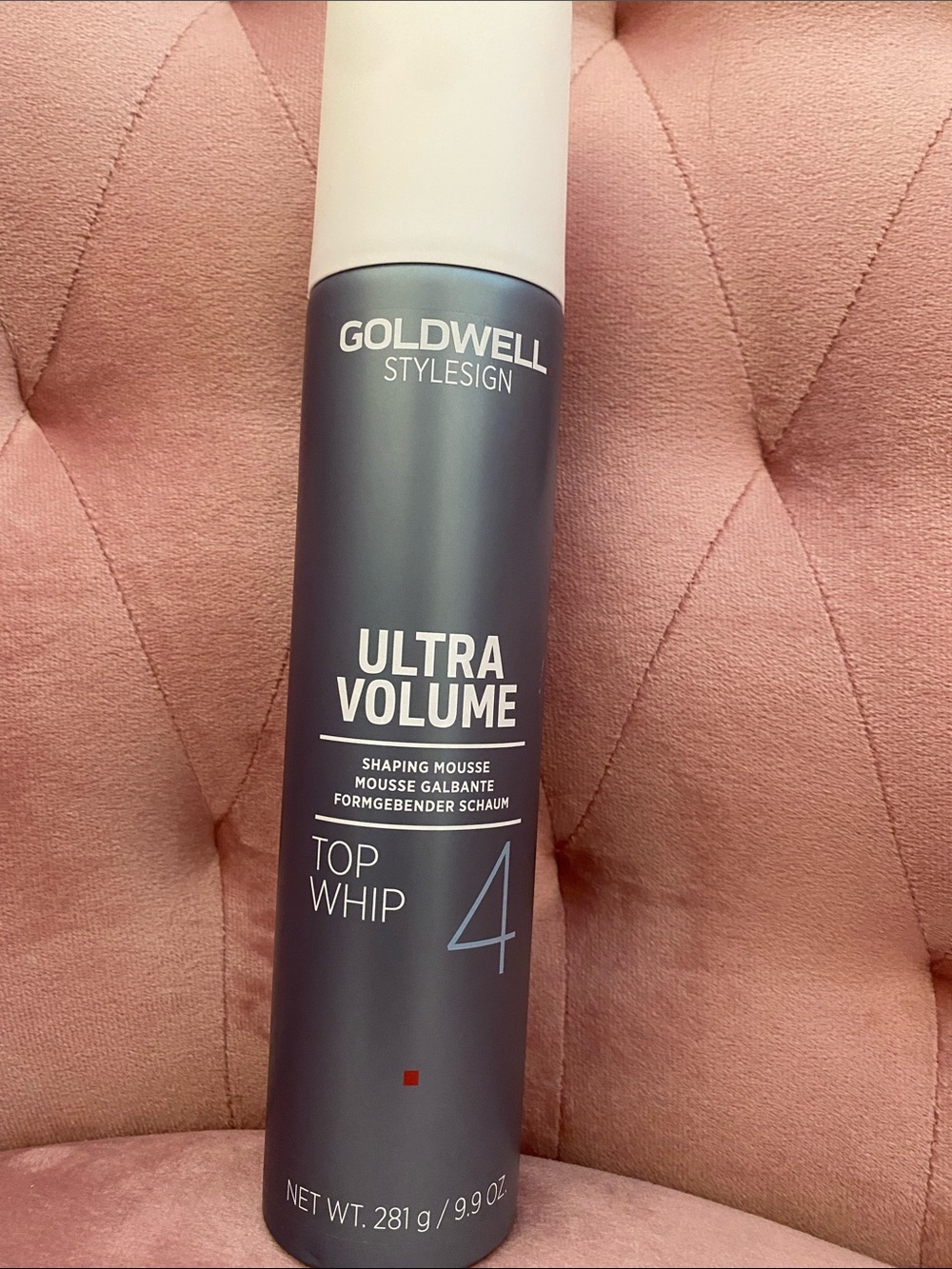 dwell Ultra Volume Top Whip 4 Mousse - Gray with White Cap